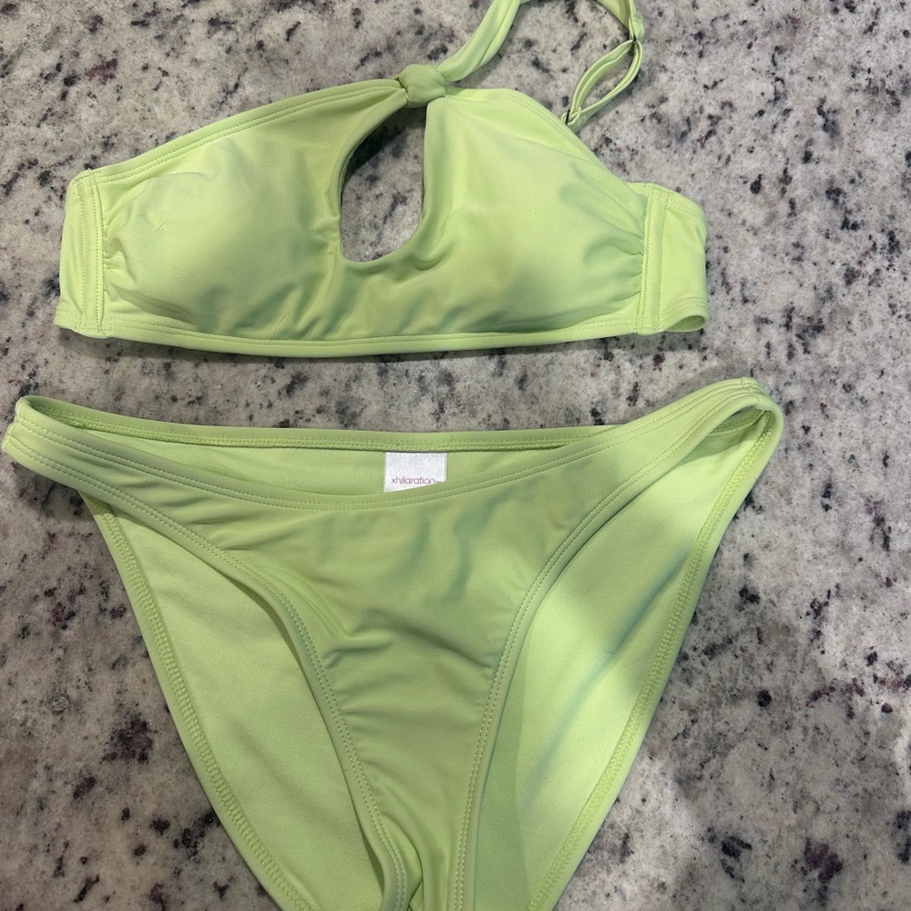 Xhilaration Green Bikini Set Minimalist Design